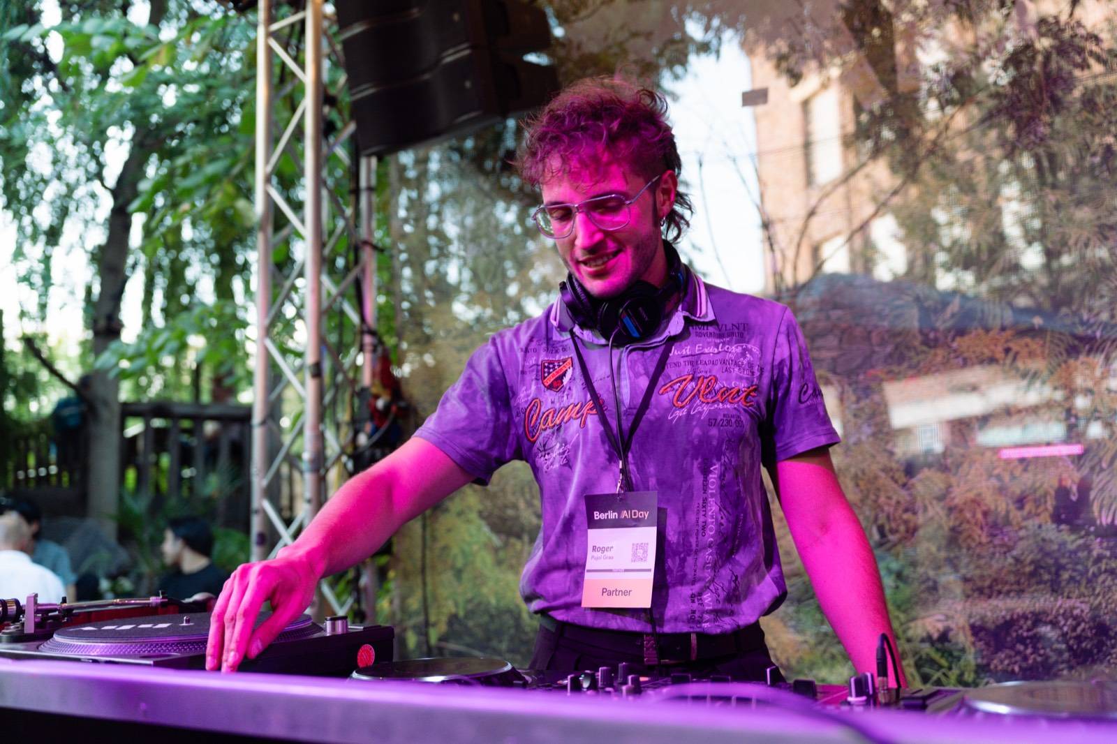 The DJ in the evening