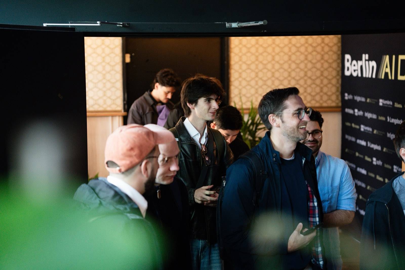Attendees talking between sessions