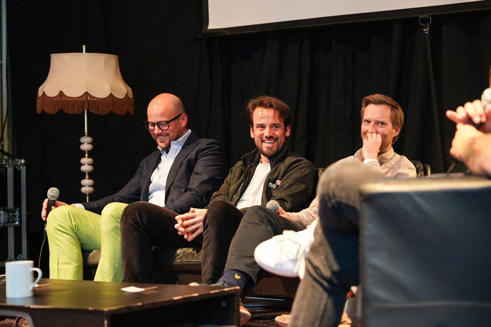 A panel on stage